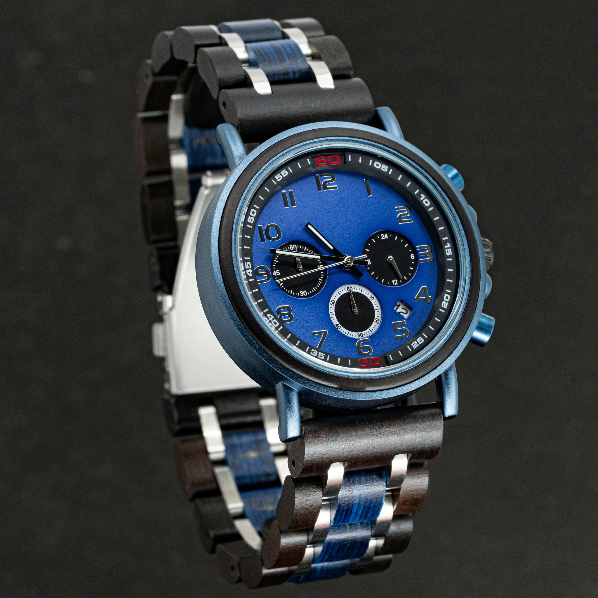 Sea Master - TimberWood navy blue wooden watch